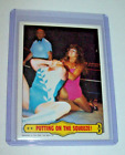 1985 Topps Wrestling Diva Wendy Richter Putting On The Squeeze Card