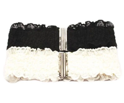 Women Lady Fashion Lace Clasp Buckle Elastic Stretchy Corset Waistband Belt - Image 1 of 2