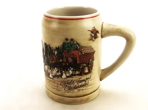 1987 Budweiser Porcelain Stein, "World Famous Clydesdales", Ceramarte, Brazil - Picture 1 of 9