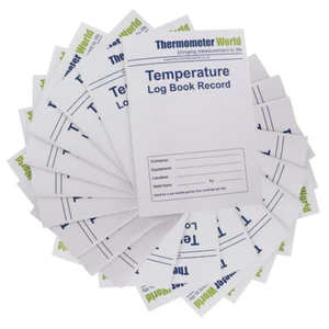 20 X PAQUETE DE LIBROS DE REGISTRO DE TEMPERATURA NEVERA 6 MESES CONGELADOR DE HIGIENE REGISTRO - IN-200 - Imagen 1 de 6