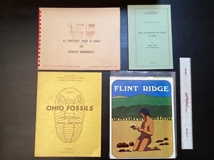 3 Books & 1 Flint Ridge Map Ohio Geological Survey 1970 Ohio Fossils Minerals - Picture 1 of 22