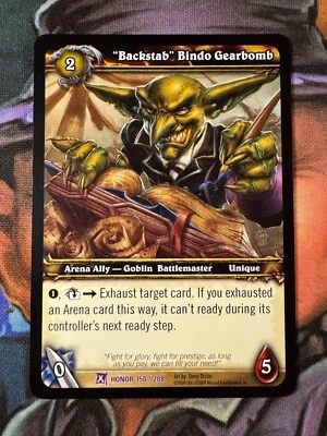 World of Warcraft TCG Honor 150/208 "Backstab" Bindo Gearbomb - Image 1 of 2