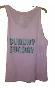 Nueva camiseta sin mangas para dormir rosa XL (16/18) Sunday Funday para mujer - Imagen 1 de 1