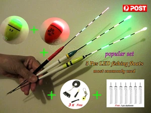 5 Night Fishing Electronic LED Floats Abo Float Warehou Garfish Slimies - B - Picture 1 of 13