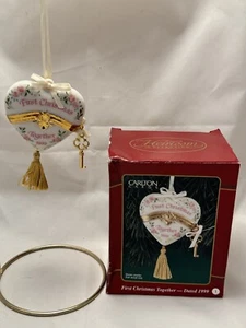 Carlton Cards FIRST CHRISTMAS TOGETHER 1999 Heirloom Ornament BOXED  *D31 - Picture 1 of 8