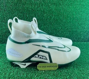 Men Nike Alpha Menace Elite 3 White/Green Football Cleats DM1792-103 Size 10.5 - Picture 1 of 5