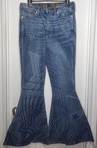 NEU Wrangler X Damen 30 x 32 Lainey Wilson Jeans Rockstar Schlaghose Schlag Neu mit Etikett - Bild 1 von 16