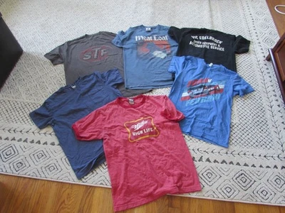 Lote de 6 camisetas gráficas/novedad para hombre/jóvenes tallas mixtas de M y L Foto 1 de 4