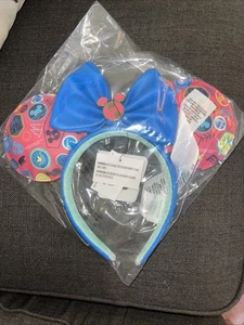 Disney Parks Vacation Club DVC Minnie Ears Headband Loungefly Pink Blue NEW! - Picture 1 of 6
