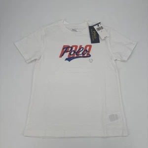 Polo Ralph Lauren Logo Orange Blue T-Shirt Size 6 - Picture 1 of 4