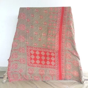 Bohemian Twin Vintage Kantha Quilt Blanket Boho Bedspread Throw Ralli Gudri 1 Pc - Picture 1 of 2
