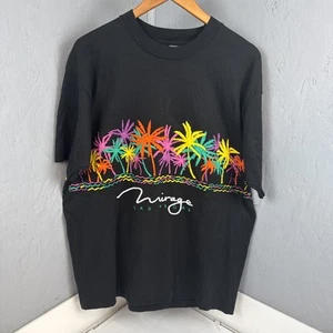 Vintage 90s The Mirage Las Vegas Black T-Shirt Puffy Paint Size Adult XL Rare - Bild 1 von 8
