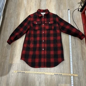 Levis Plaid Flannel Sherpa Lined Shirt Mens Large Work Outdoors Shirt Jacket - Picture 1 of 20