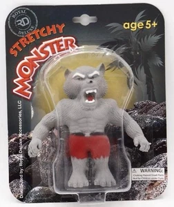 Figura Royal Deluxe Stretchy Monster 5 1/2" HOMBRE LOBO GRIS NUEVO - Imagen 1 de 4
