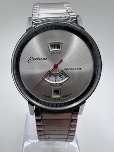 Vintage Rare Endura “DIGITAL JUMP HOUR” MEN'S Mechanical Watch Classy Sporty  - Picture 1 of 15
