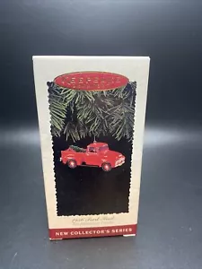 1995 Hallmark 1956 Red Ford Truck w/Tree Ornament - All American Trucks #1 - NIB - Picture 1 of 2