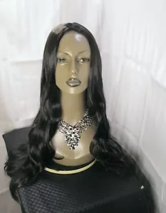 Long wig black color 1 very long w/soft curls easy to style soft & heat safe New - Picture 1 of 6