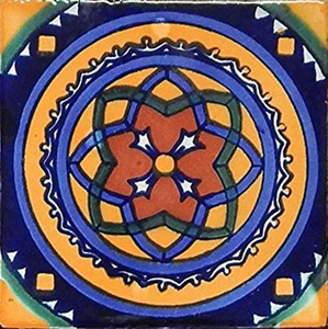 40 PCS Talavera 6X6 Handmade Ceramic Tile Mexican C119 - Picture 1 of 2