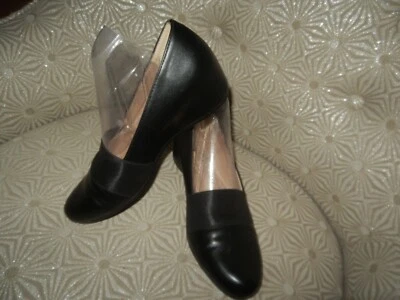 Vestido mocasín de cuña sin costuras ANDREW GELLER Secretary para mujer negro 1,75" 6M Foto 1 de 4