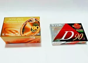 Audio Cassette Tapes Radio Shack 3 Pack XR-60 NIP + 1 TDK D90 Type 1 Normal Bias - Picture 1 of 5