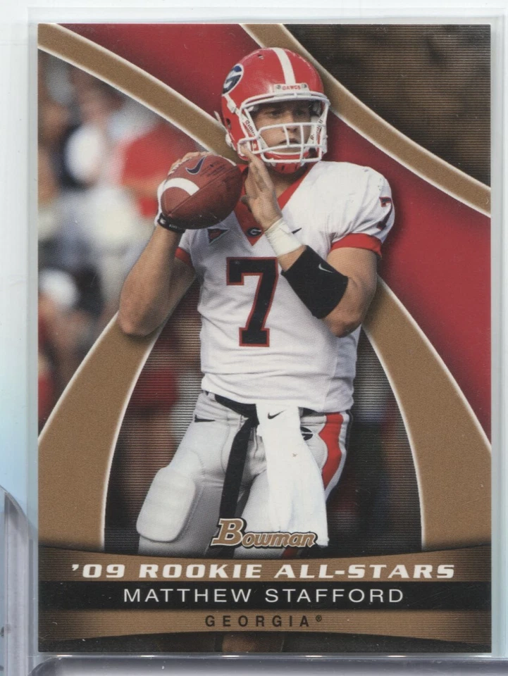 Matthew Stafford Georgia 2009 Topps Bowman RC 49/99 #AS10 012122MLCD53 - Image 1 of 2