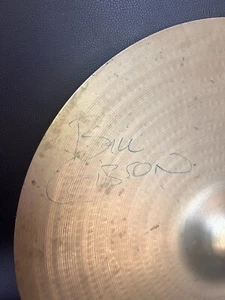 Vtg ZILDJIAN A Custom 16" Crash Signed By Bill Gibson From Huey Lewis & The News - Picture 1 of 6