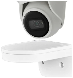 TECHWIN 5M H.265 NW IR Flateye Camera/QNE-8011R / & Outdoor Wall Mount White - Picture 1 of 4