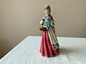 Vintage Goldscheider Lady Bretagne China Figur 8" Austria - Bild 1 von 10
