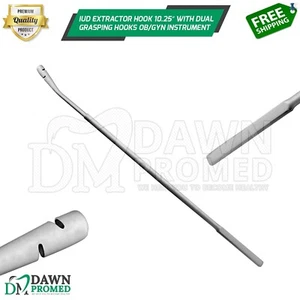 Gancho extractor de DIU 10,25"" con ganchos de agarre dobles instrumentos obstetras/ginecológicos - Imagen 1 de 8