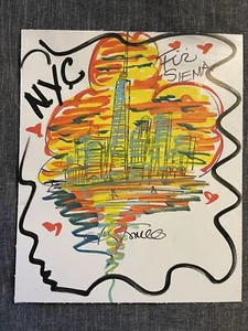 Unikat Zeichnung New York von Charles Fazzino 50x60cm signiert Autogramm - Bild 1 von 1