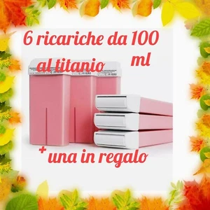 KIT DEPILAZIONE RICARICA 6 RULLO TITANIO CERA CARTUCCIA ROLLON CERETTA - Foto 1 di 1