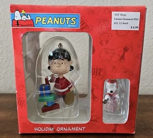 Kurt S. Adler Peanuts Snoopy & Lucy Santa's World Holiday Ornament New in Box. - Picture 1 of 5