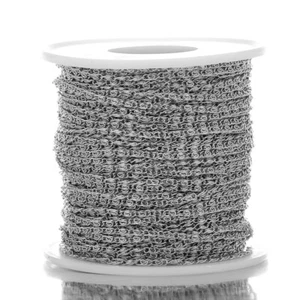 10meters/lot Stainless Steel Twist Chains for Necklace Jewelry Making Bulk - Picture 1 of 1