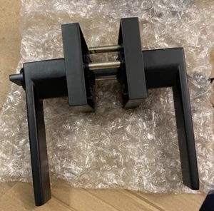 Leve per Porta di Passaggio, Pomelli per Porta Nero Opaco Maniglie per Porte Quadrate Interne - Foto 1 di 5