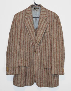 Southwick USA Vintage Striped Tweed Blazer Sport Coat 3 Roll 2 Ivy Rowing 42 L - Bild 1 von 7