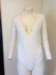 **LOVELY BNWOT! Lovely Mock Wrap Popper Up Cream Vest - Divided At H&M Size S - Picture 1 of 4