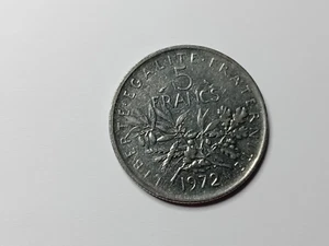 France 5 Francs 1972 Nickel Plated Copper-nickel Coin#98 - Picture 1 of 4