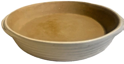Pampered Chef 11” Round Baking Dish Family Heritage Collection Stoneware Beige  - Image 1 of 4
