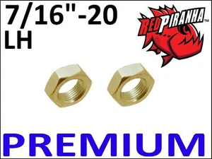 2 PCS JAM NUT LH 7/16''-20 THREAD ROD END HEIM JOINTS LEFT HAND ZINC PLATED - Foto 1 di 1