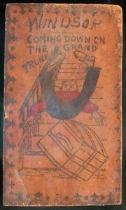 WINDSOR Ontario Cuero Postal 1900 Humor Gran Baúl - Imagen 1 de 2