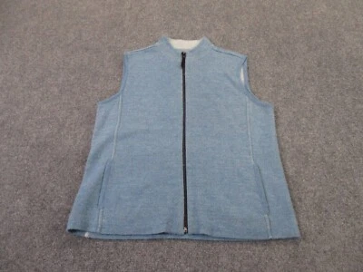 Red Maple Vest Jacket Womens L Blue Alpaca Sweater Outdoors Hiking Camping - Image 1 of 4