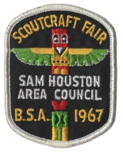 1967 Scoutcraft Fair Sam Houston Area Council  BSA Patch WH Bdr. [VA-3144] - Picture 1 of 1