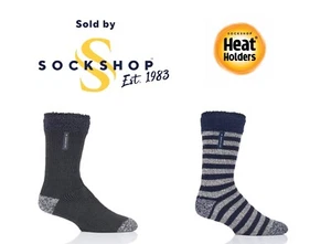Sleep Socks Men's Lumi Heat Holders Thermal Bed Socks - Navy / Charcoal - 1 Pair - Picture 1 of 7