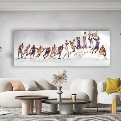 Kobe Bryant Basketball Legends Prints Canvas Poster Wall Art 40x120cm - Image 1 of 4