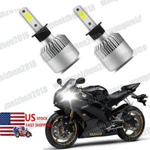 2x Bright FOR 2004-2006 YAMAHA YZF-R1 LOW/HIGH LED HEADLIGHT BULB 6000K 11000LM - Picture 1 of 10