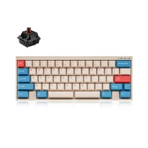 Leopold FC630MBT Coral/Blue 60% Bluetooth Mechanical Keyboard (Cher NEW! - Picture 1 of 1