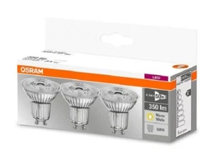 Set da 3 faretti LED Osram GU10 4,3W - 50W Luce Calda 2700k 350 lumen 230V - Foto 1 di 1