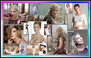 Rosamund Pike, Signed, Collage Cotton Canvas Image. Limited Edition (RP-1002) - Picture 1 of 1