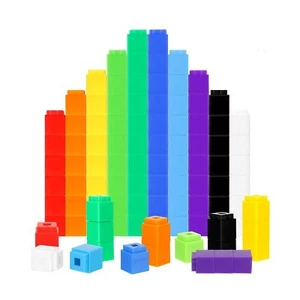 4000 Pcs Math Cubes Linking Cubes Math Educational Counting Toy Connecting Co... - Picture 1 of 7