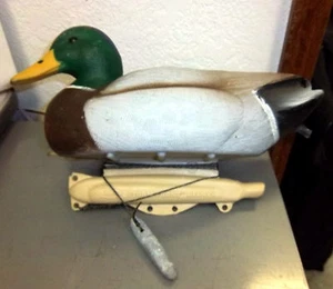 Flambeau Storm Front mallard duck decoy w lead weight and string, excellent - Picture 1 of 3